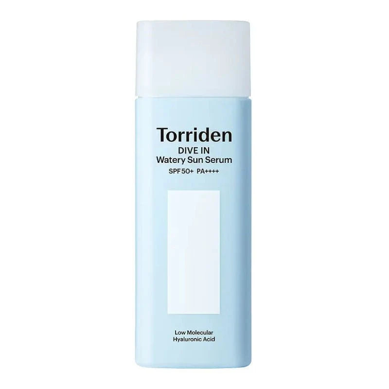 Torriden DIVE-IN Watery Sun Serum 50ml, vegan Korean SPF50+ PA++++ hydrating sun serum with hyaluronic acid and no white cast Australia