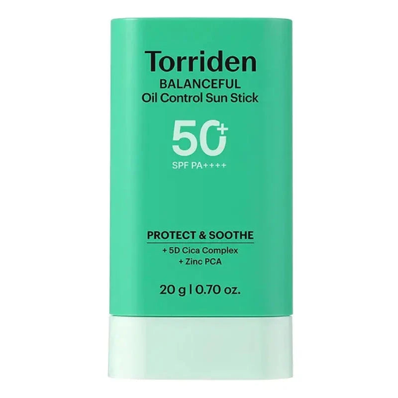 Torriden BALANCEFUL Oil Control Sun Stick 20g, vegan Korean SPF50+ PA++++ mattifying cica sun stick that controls shine for oily skin Australia