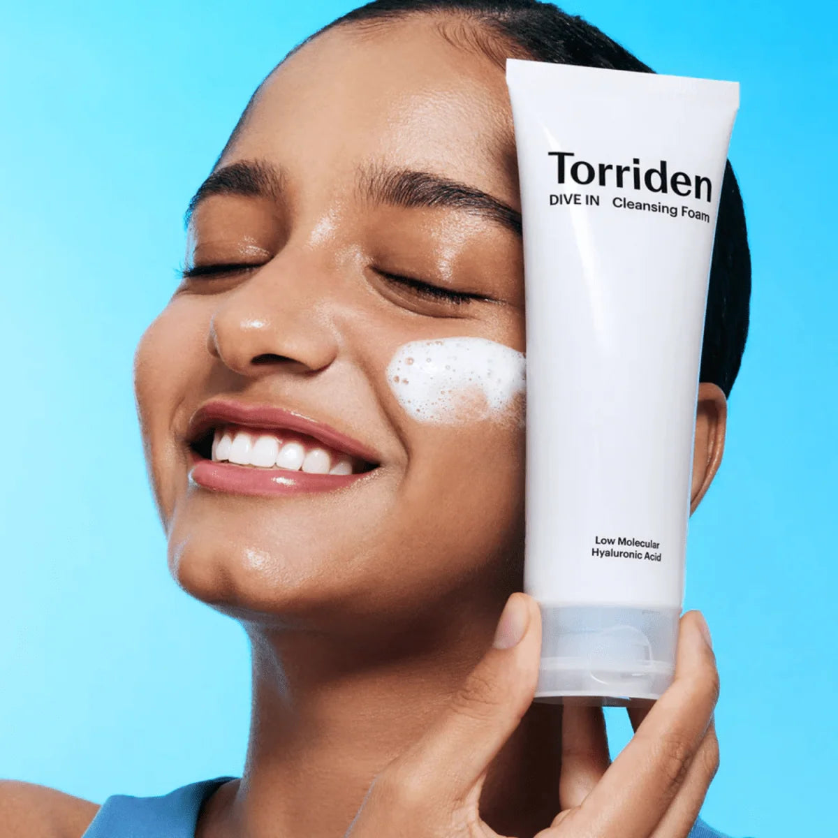 Torriden DIVE-IN Low Molecular Hyaluronic Acid Cleansing Foam 150ml, vegan Korean hydrating foaming cleanser for soft, comfortable skin Australia