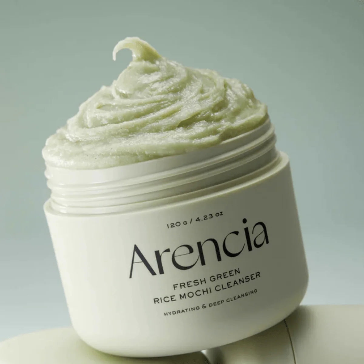Arencia Fresh Green Rice Mochi Cleanser 120g, vegan Korean rice and green tea mochi foam cleanser for clear, soothed skin Australia