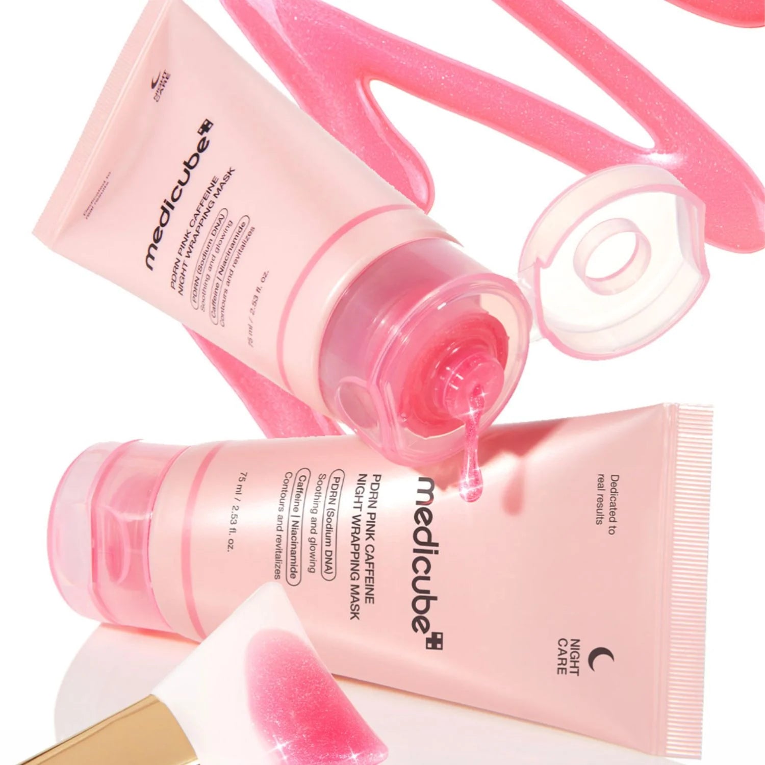 Medicube PDRN Pink Caffeine Night Wrapping Mask 75ml — Korean overnight sleeping mask with salmon DNA PDRN, caffeine and collagen Australia