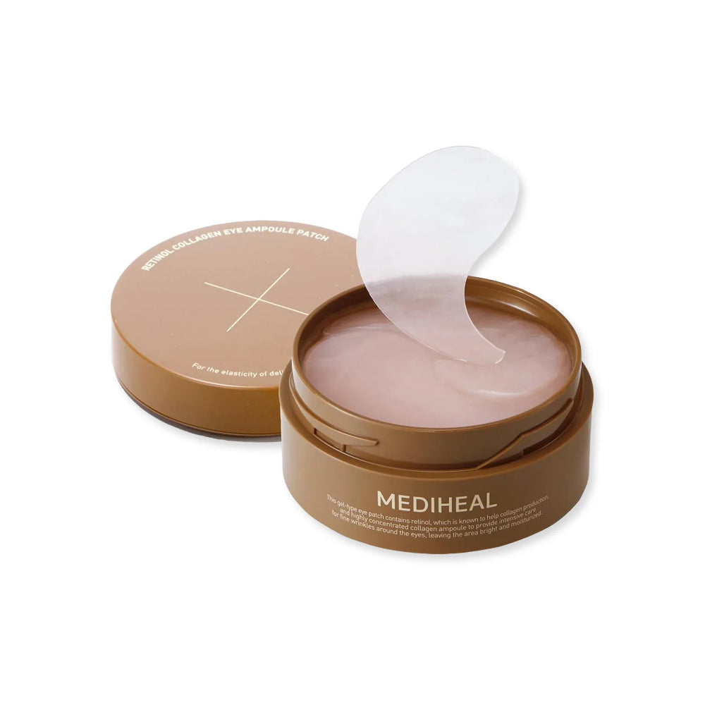 Mediheal Retinol Collagen Eye Ampoule Patch 60 patches — Korean retinol and collagen hydrogel under-eye patches for wrinkles and firmness Australia