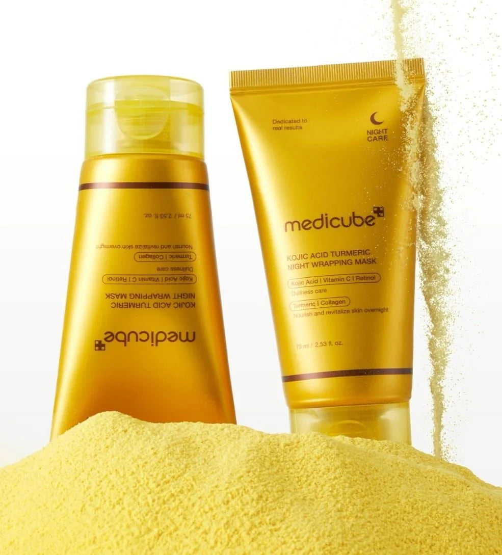 Medicube Kojic Acid Turmeric Night Wrapping Mask 75ml overnight peel-off brightening mask Australia"